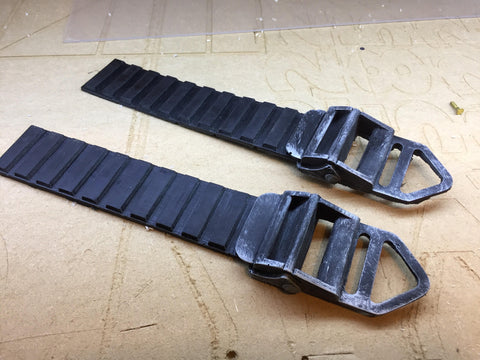 Death Trooper / Shore Trooper hard rubber shoulder straps and buckles