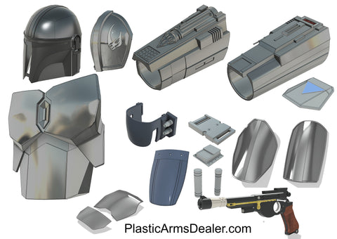 The Mandalorian inspired Beskar armor STL File set